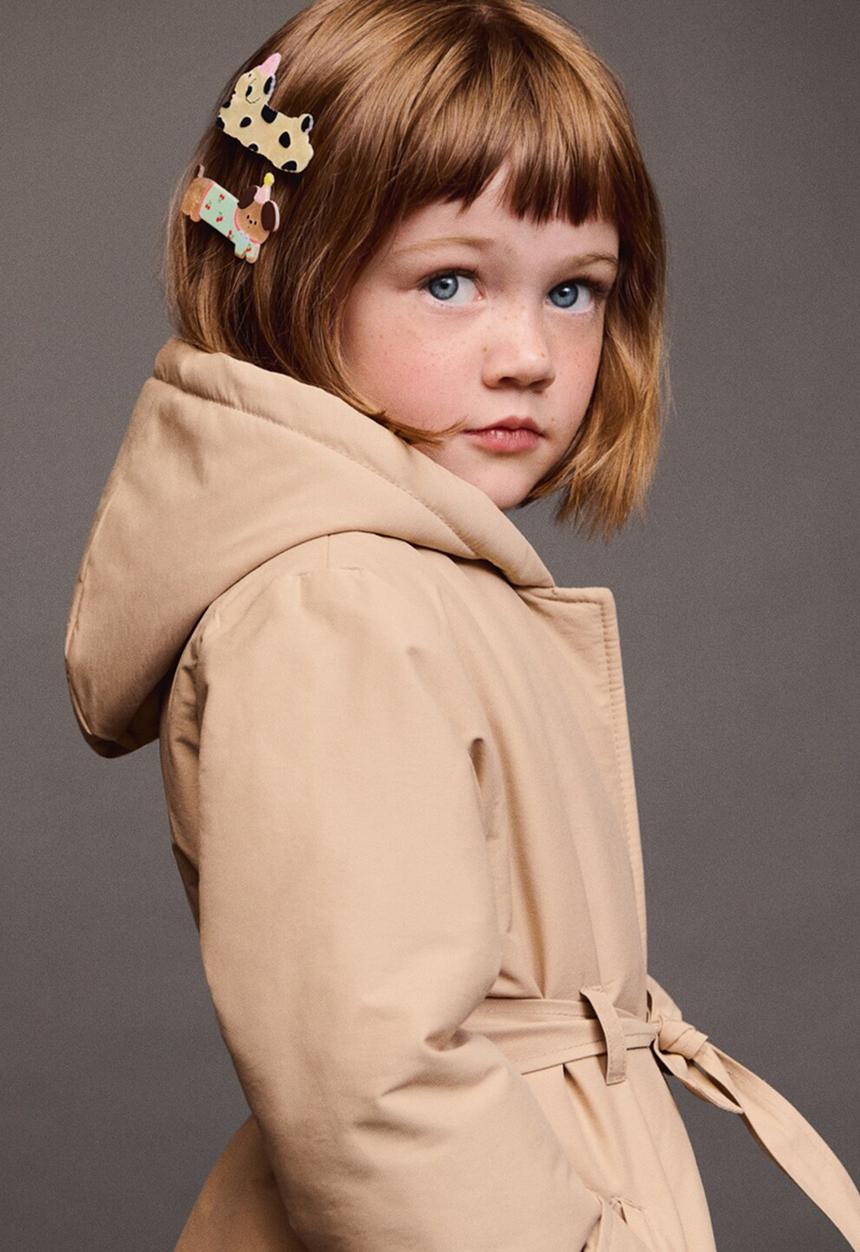 MANGO - Puffer coat dina - light/pastel brown