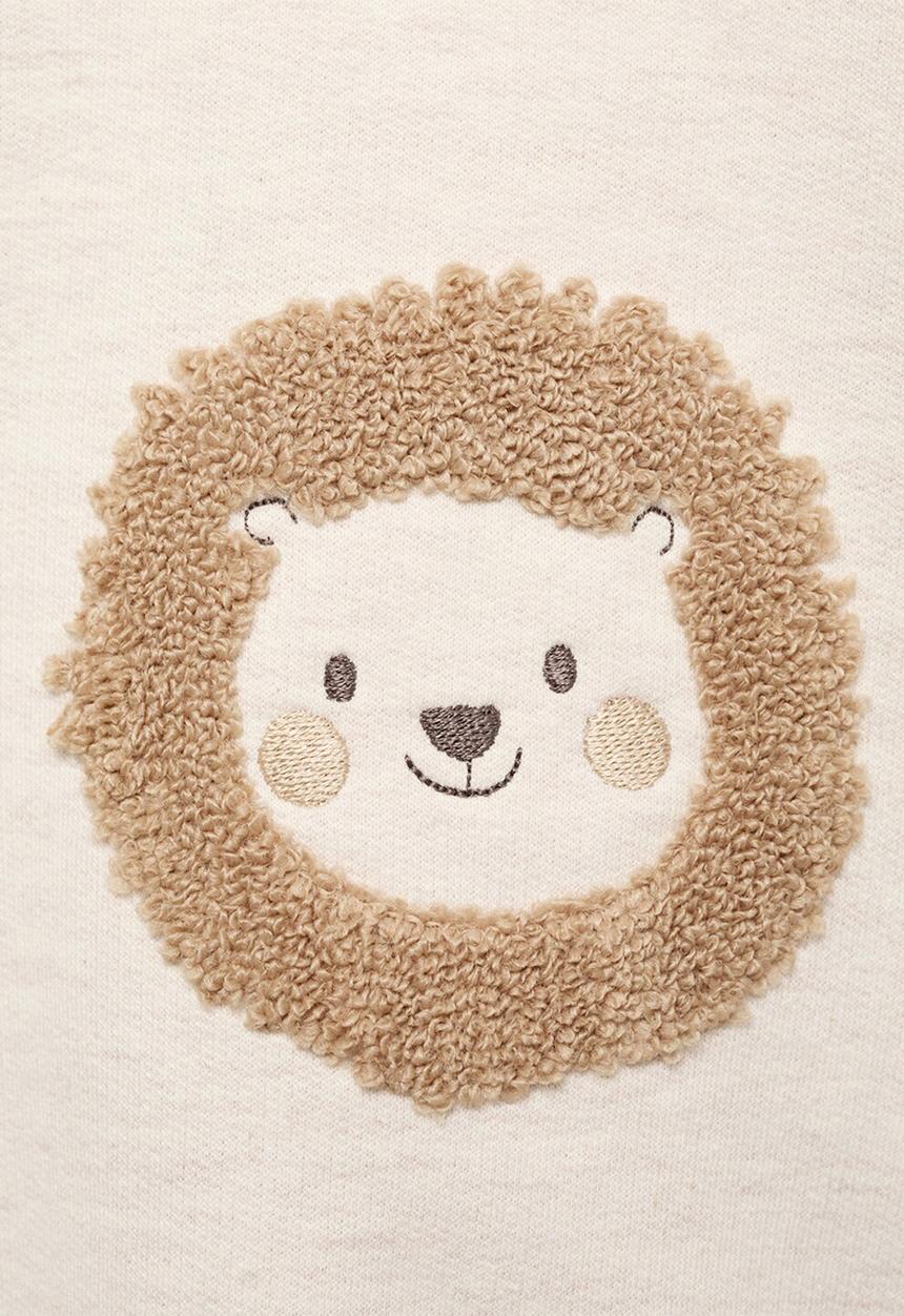MANGO - Sweatshirt LION - Light Pastel Brown