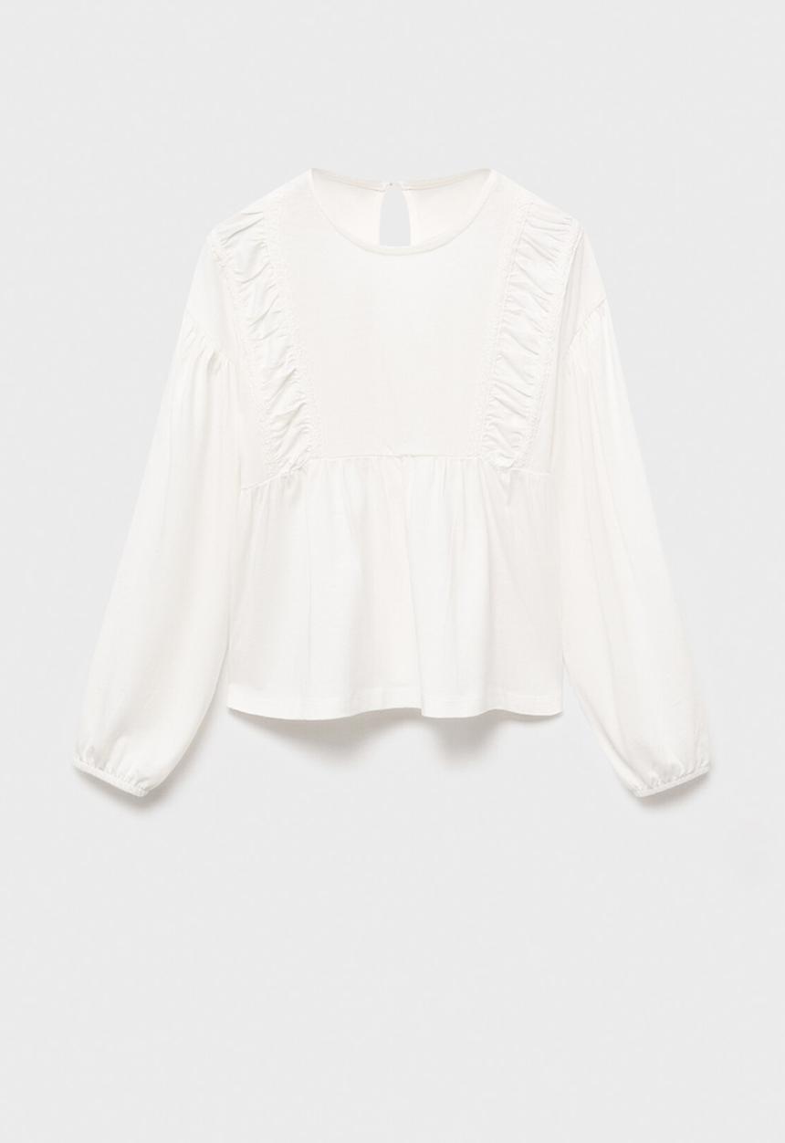 MANGO - T-shirt entre - natural