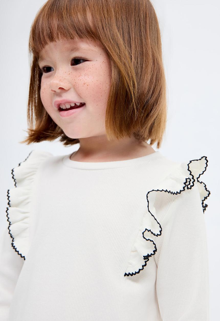 MANGO - T-shirt coli - natural
