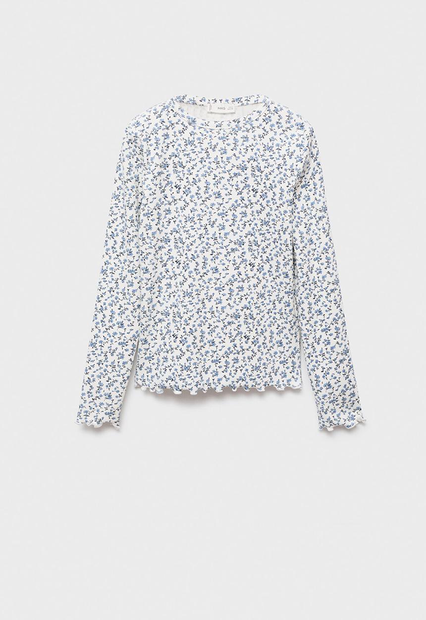MANGO - T-shirt ribaop - natural