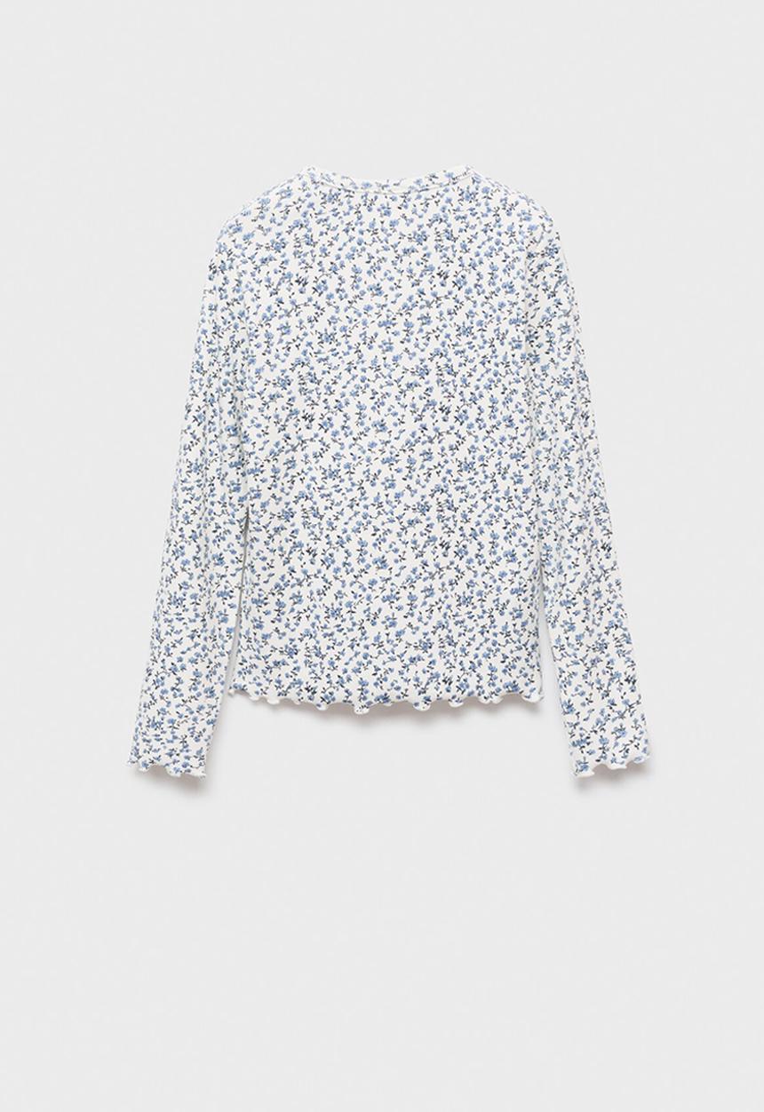 MANGO - T-shirt ribaop - natural