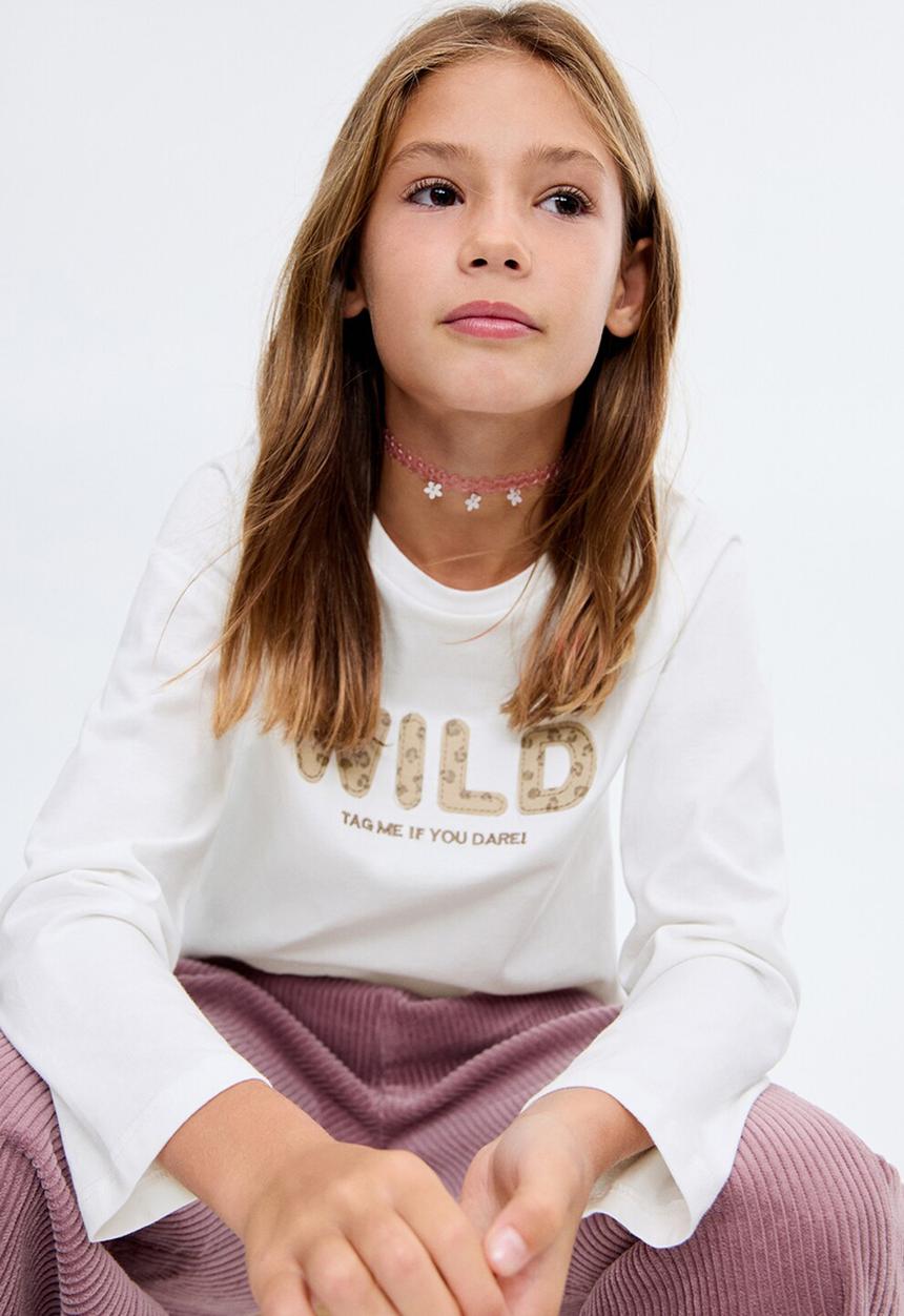 MANGO - T-Shirt WILD - Natural