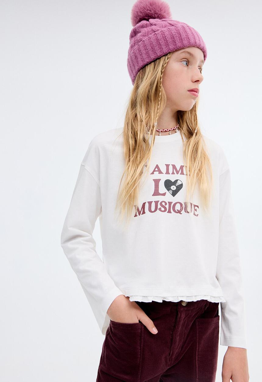 MANGO - T-Shirt MUSIQUE - Natural