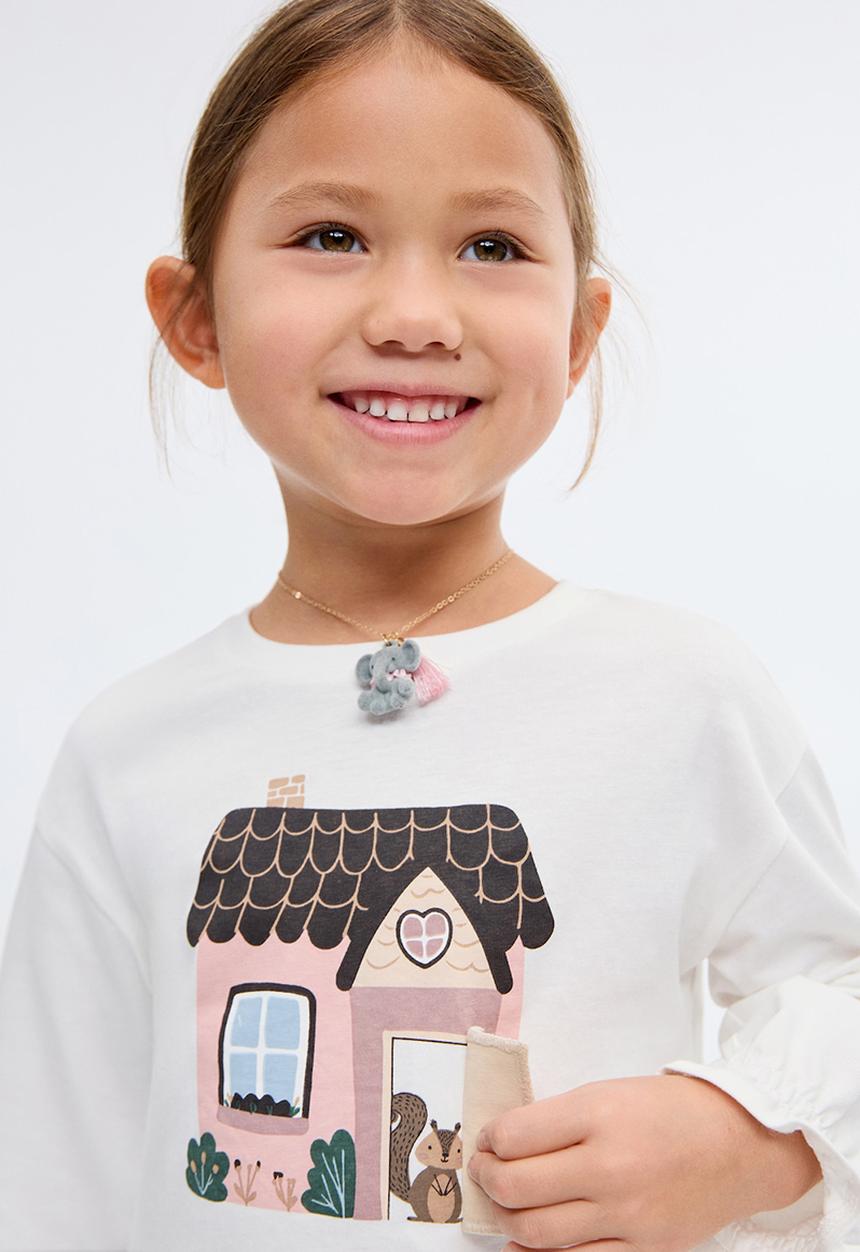 MANGO - Printed t-shirt - WHITE