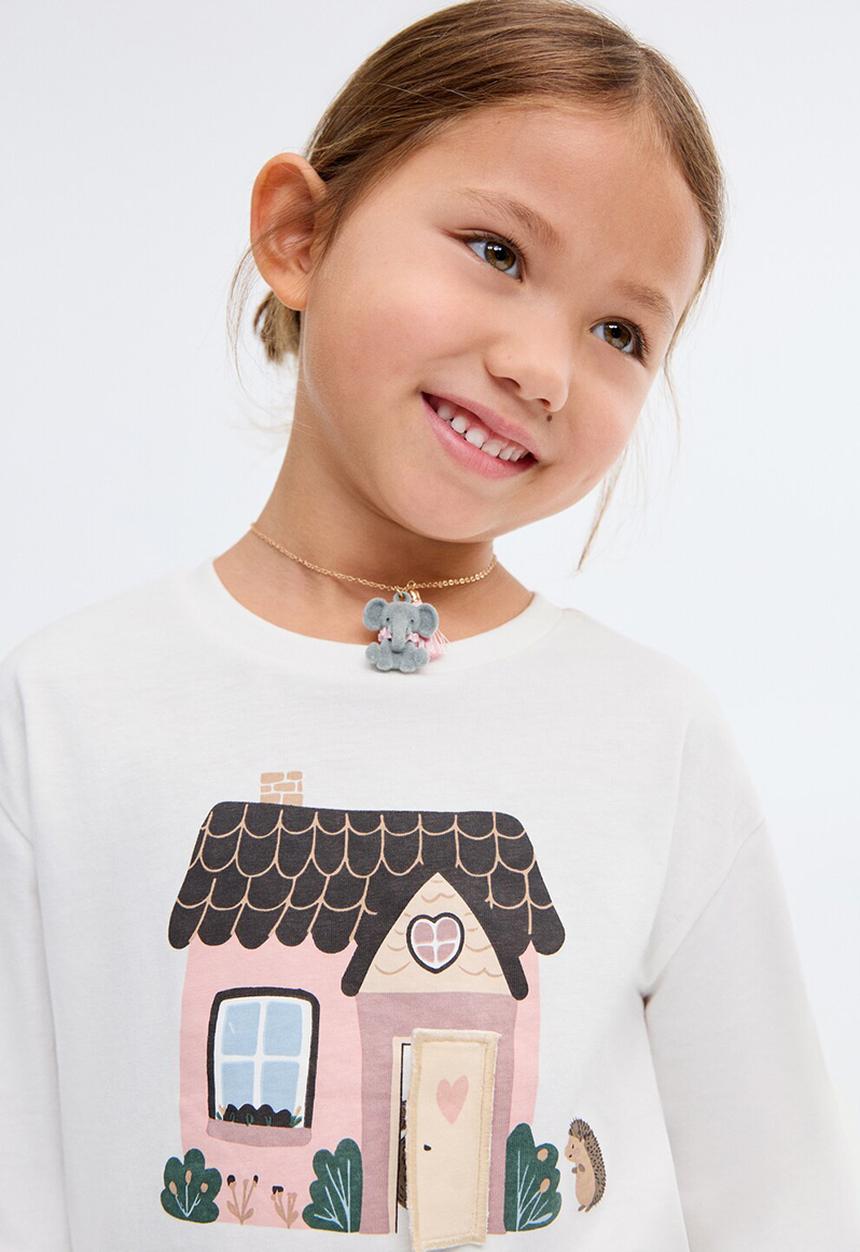 MANGO - Printed t-shirt - WHITE