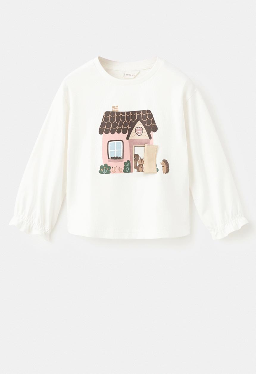 MANGO - Printed t-shirt - WHITE