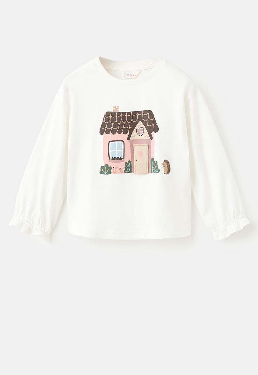 MANGO - Printed t-shirt - WHITE