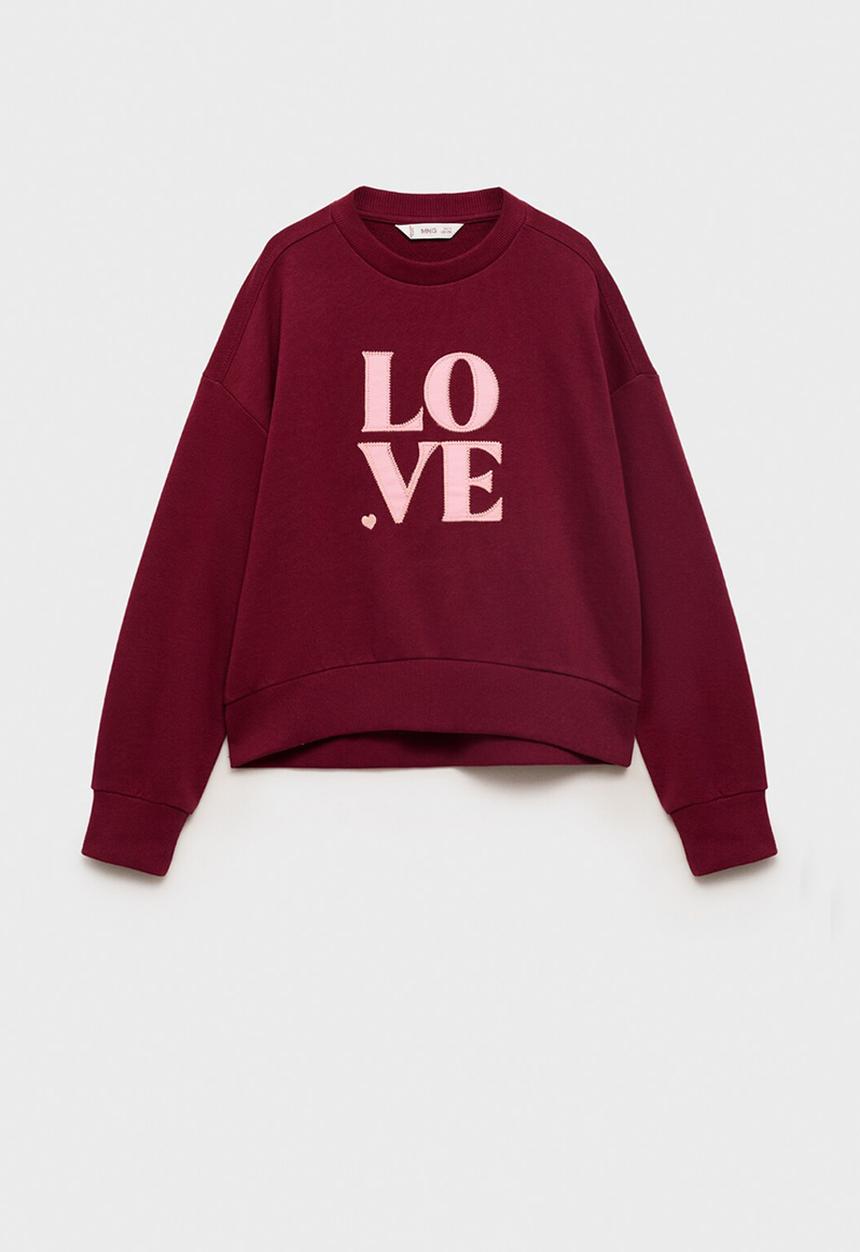 MANGO - Sweatshirt lundi - dark red