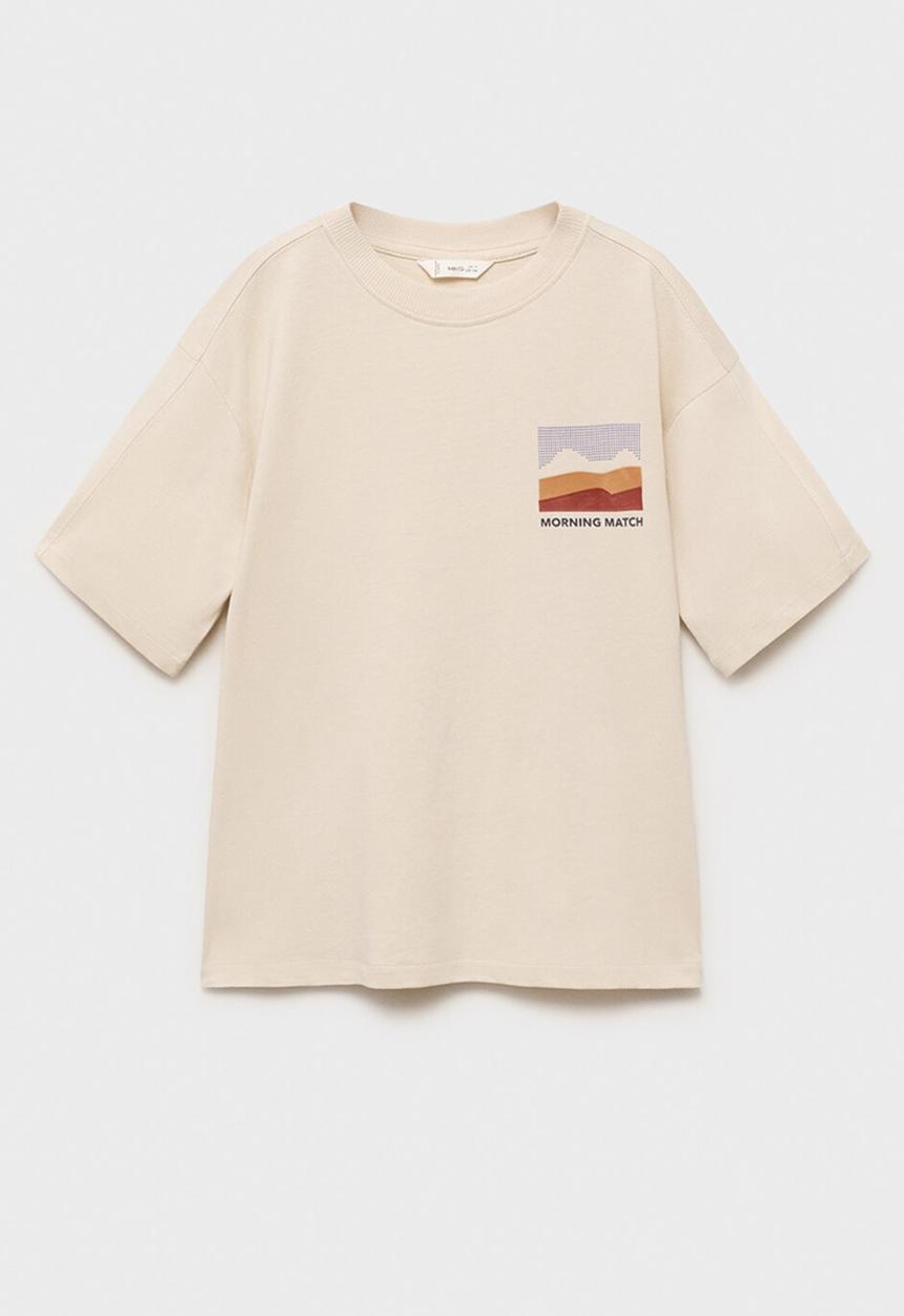 MANGO - T-shirt morning - light/pastel brown