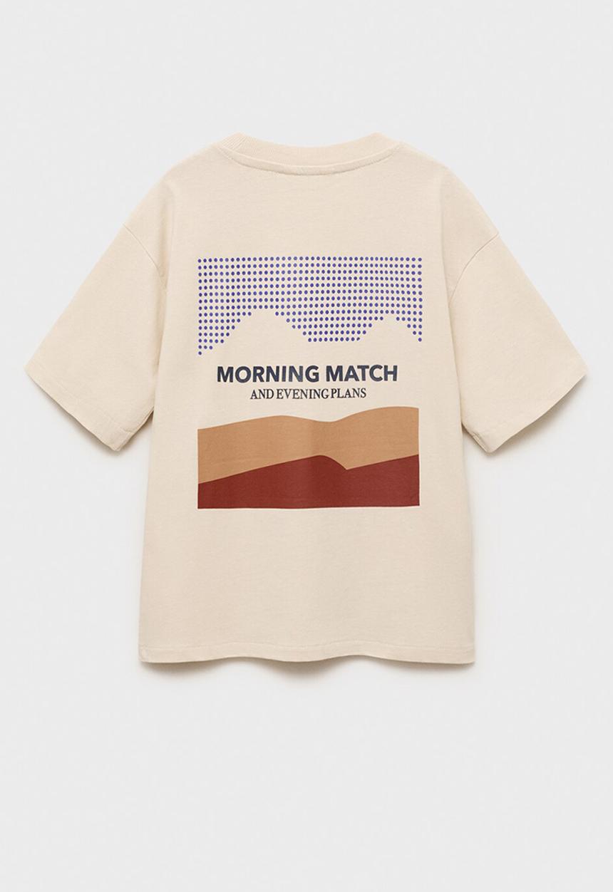 MANGO - T-shirt morning - light/pastel brown