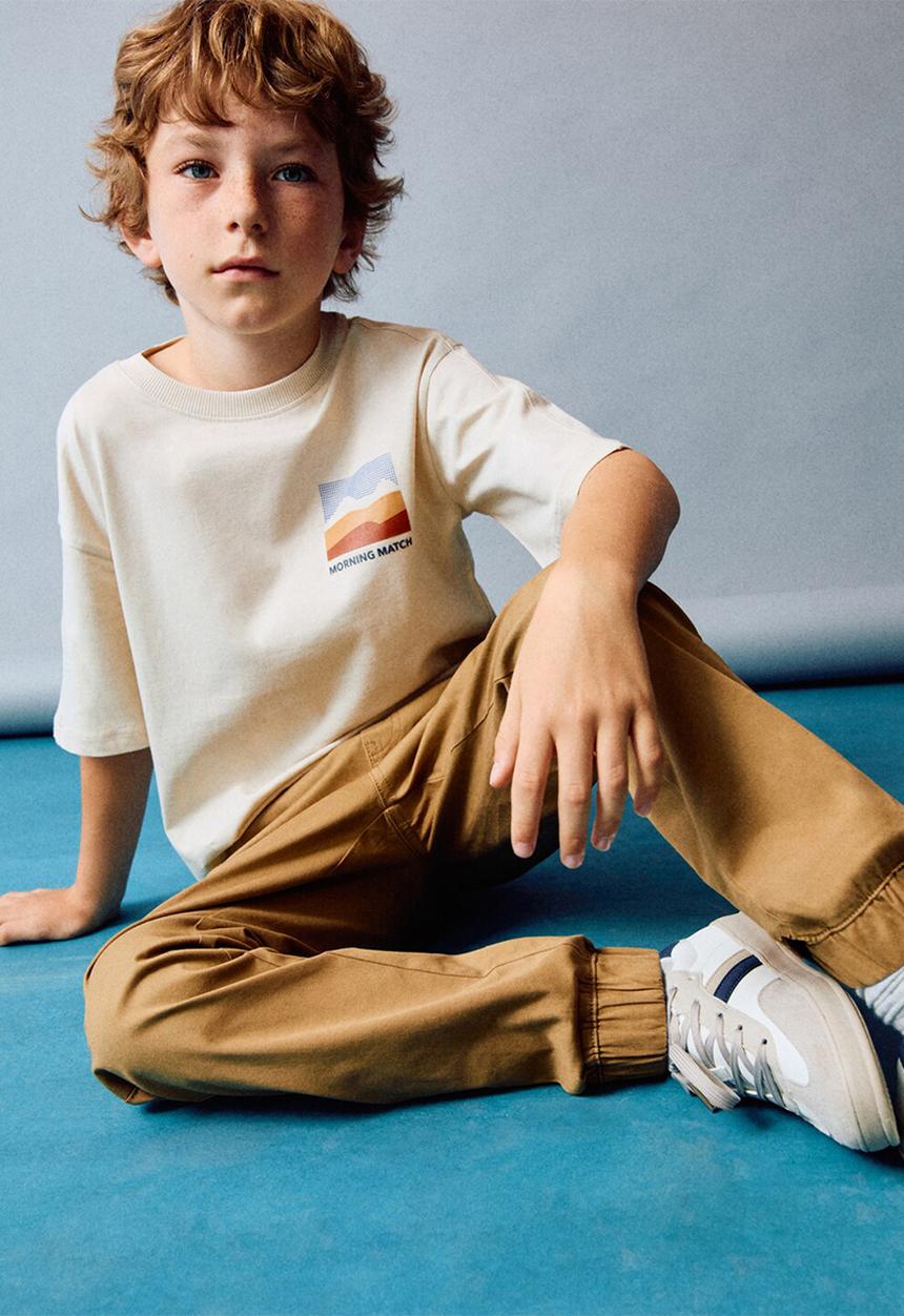 MANGO - T-shirt morning - light/pastel brown