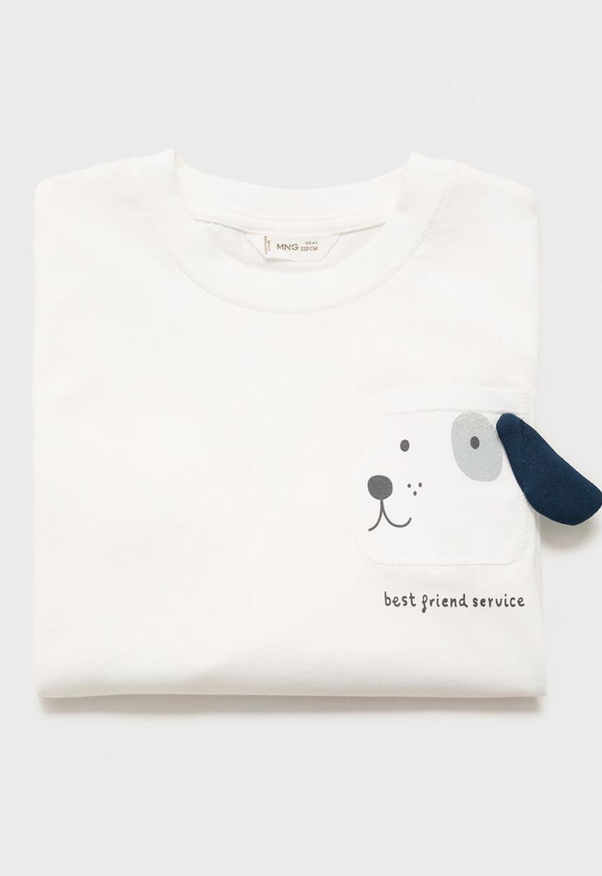 MANGO - T-shirt orejita - natural