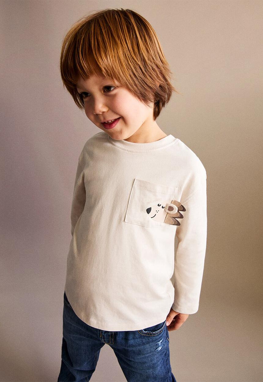 MANGO - T-shirt orejita - light/pastel brown