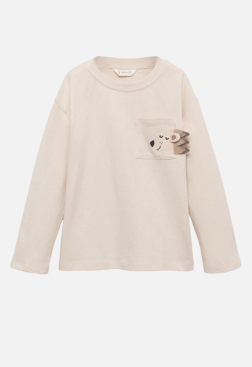 MANGO - T-shirt orejita - light/pastel brown