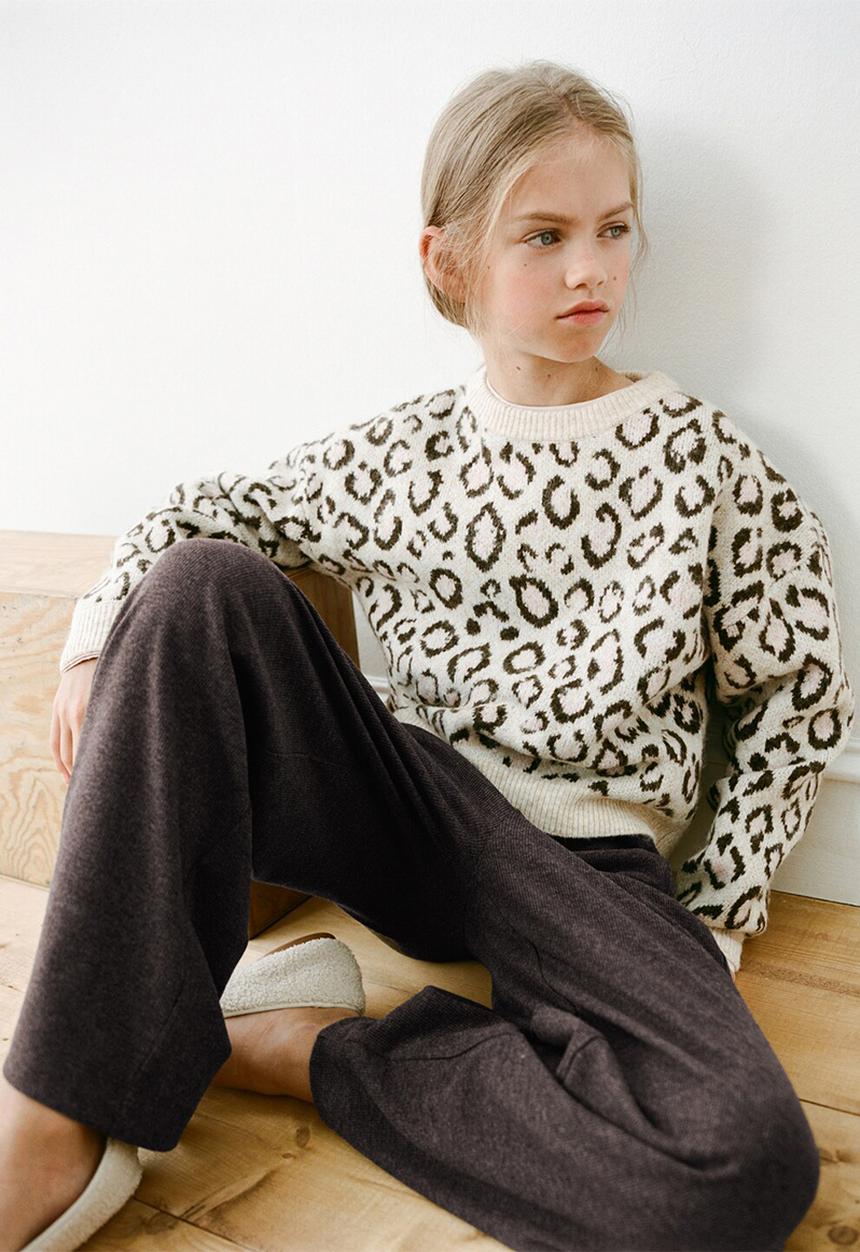 MANGO - Sweater MEOW - Light/Pastel Brown