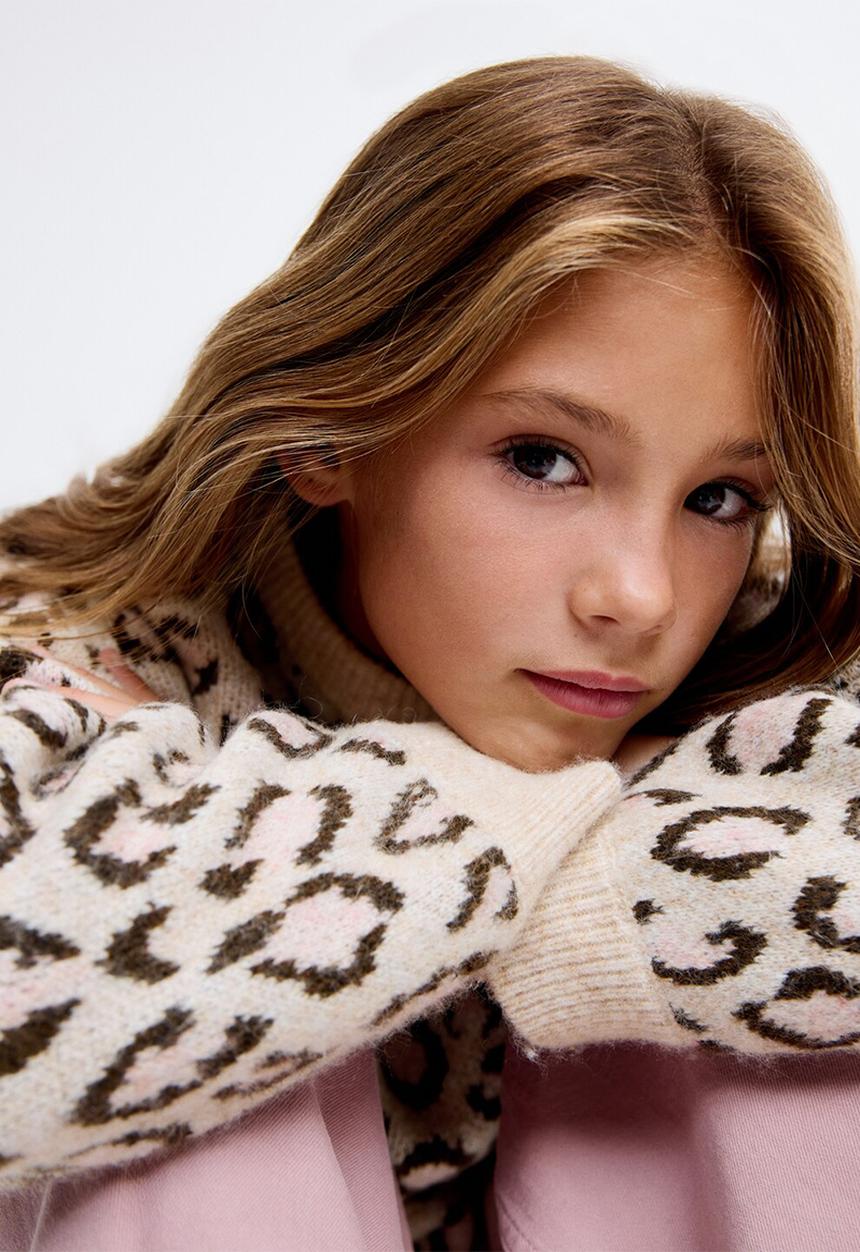 MANGO - Sweater MEOW - Light/Pastel Brown