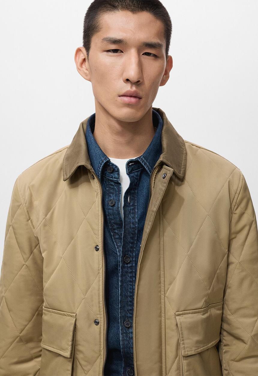 MANGO - Padded jacket -beige