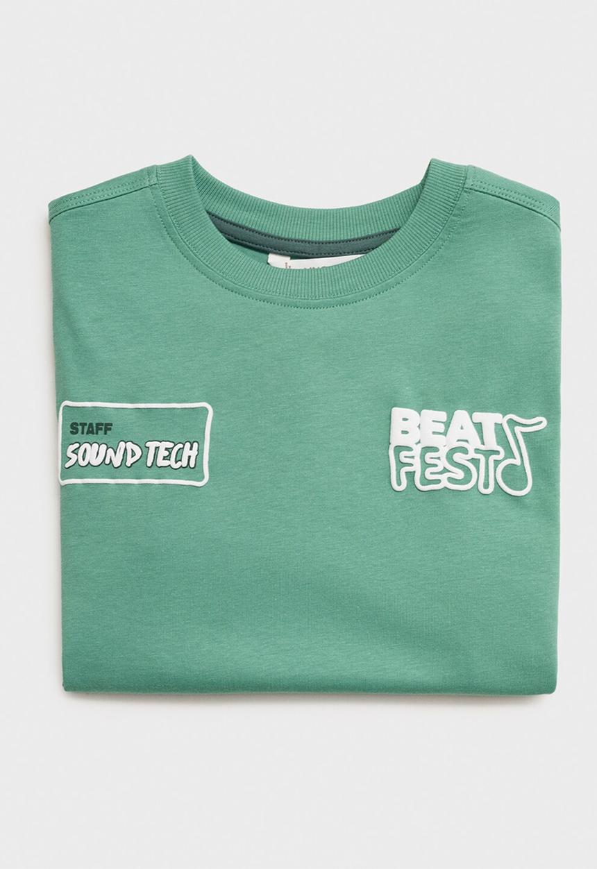 MANGO - T-shirt beats - green