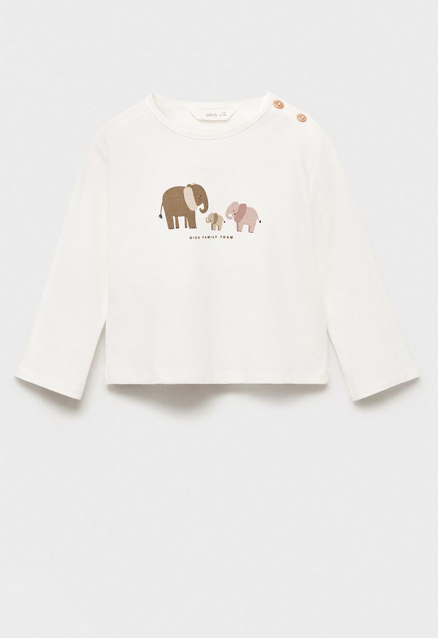 MANGO - T-shirt family - natural