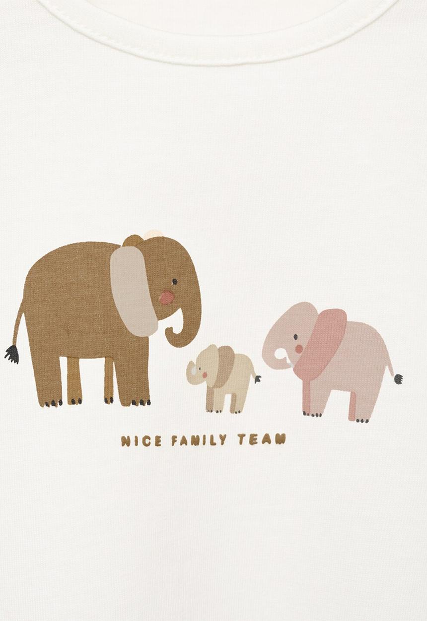 MANGO - T-shirt family - natural