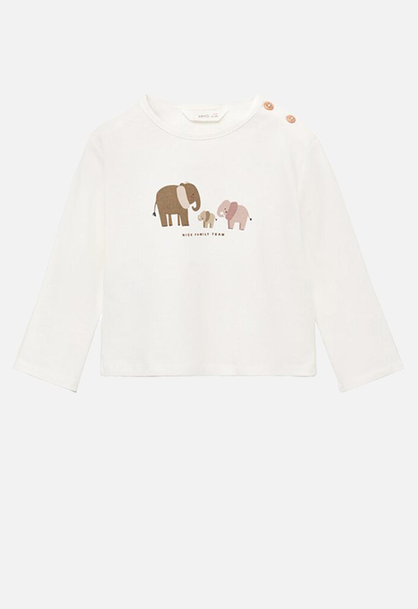 MANGO - T-shirt family - natural
