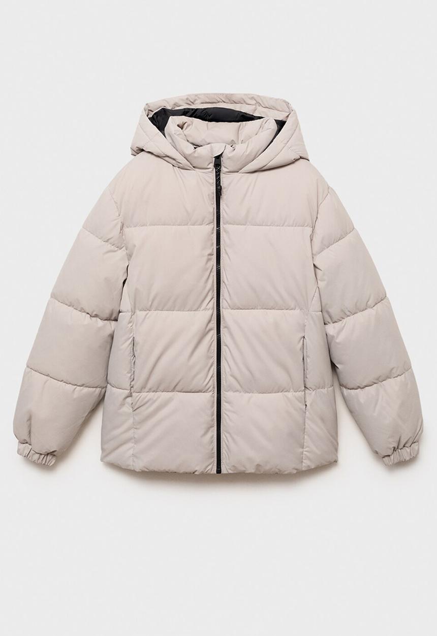 MANGO - Puffer coat america - light/pastel brown