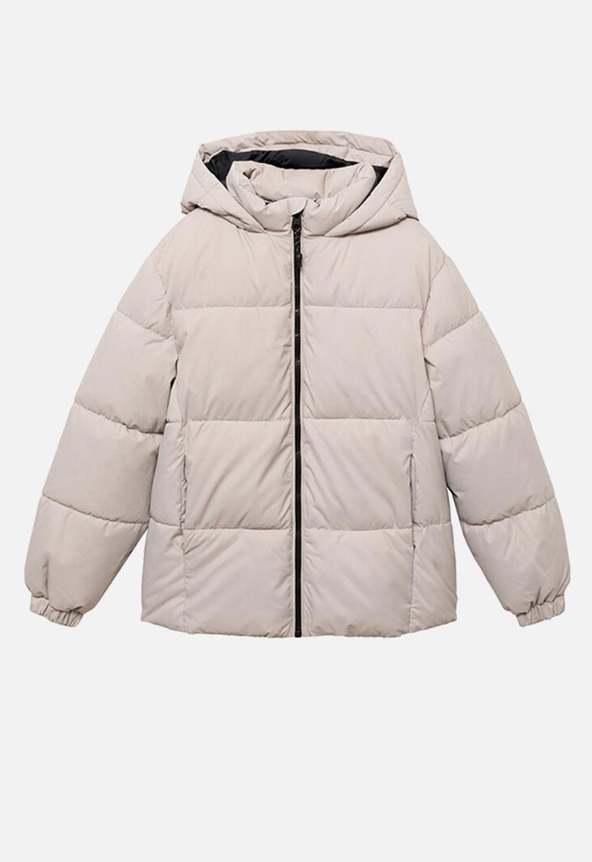 MANGO - Puffer coat america - light/pastel brown