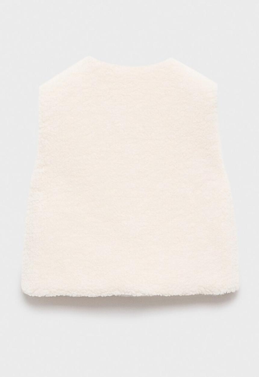 MANGO - Shearling gilet - ecru