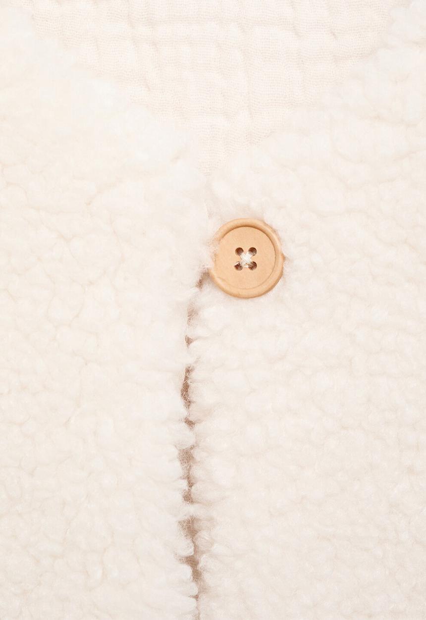 MANGO - Shearling gilet - ecru