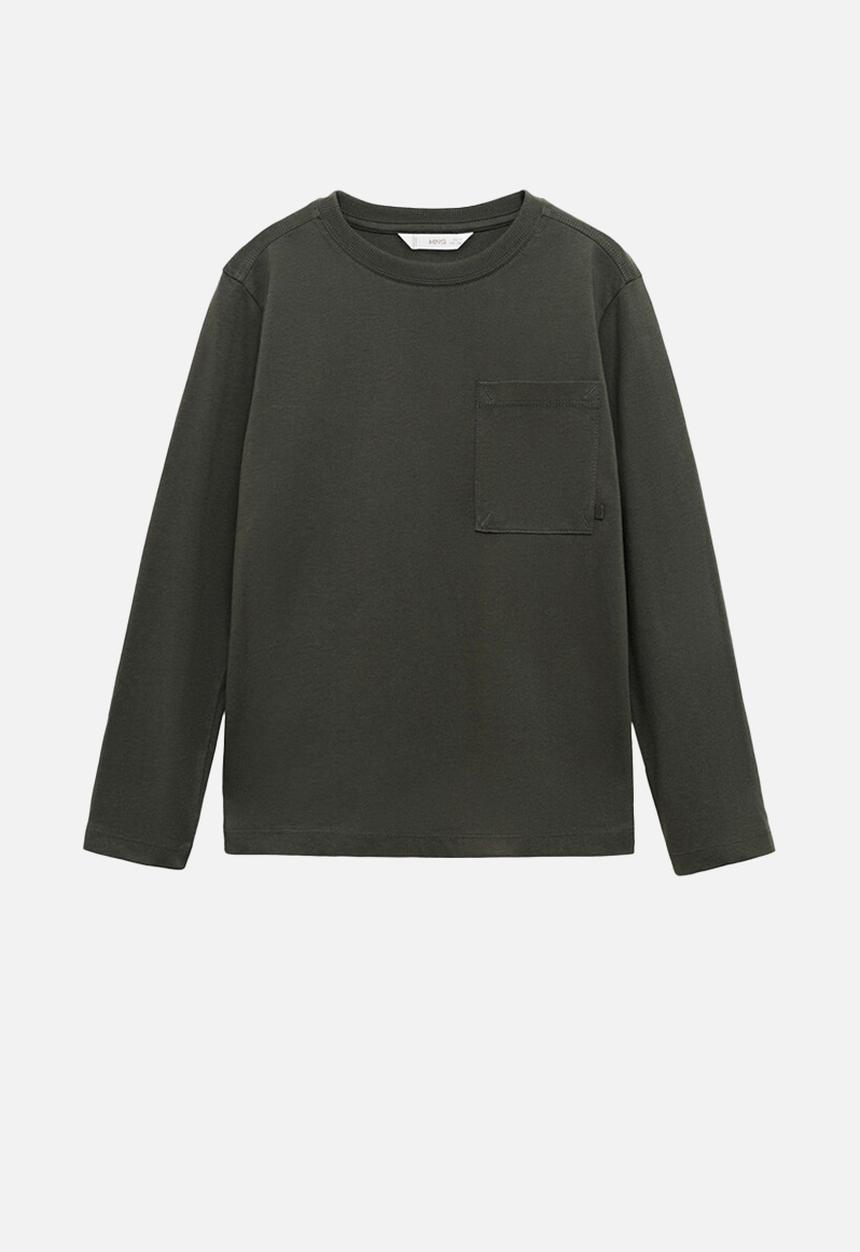 MANGO - T-shirt basica1 - dark green