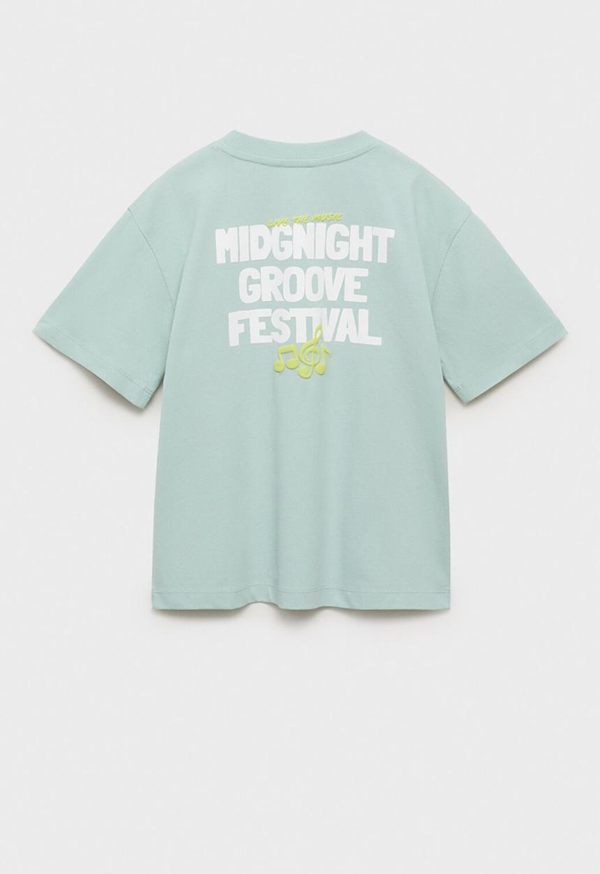 MANGO - T-shirt midnight - turquoise & aqua