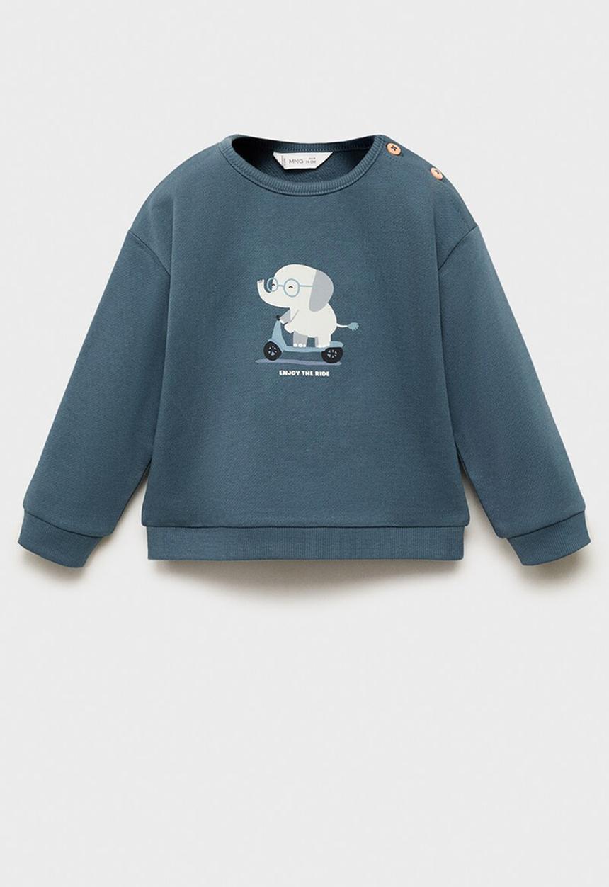 MANGO - Sweatshirt enjoy - medium blue