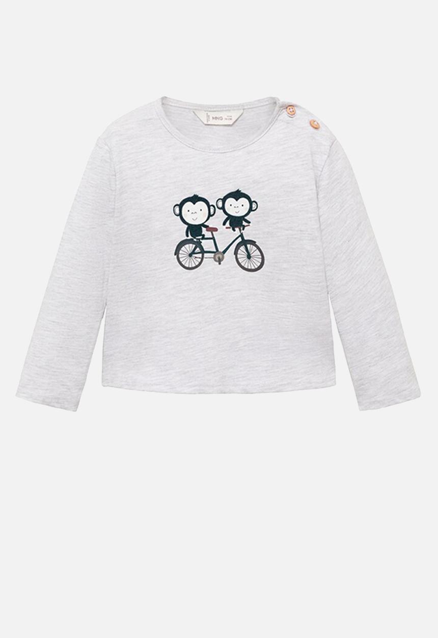 MANGO - T-shirt bici - medium gray