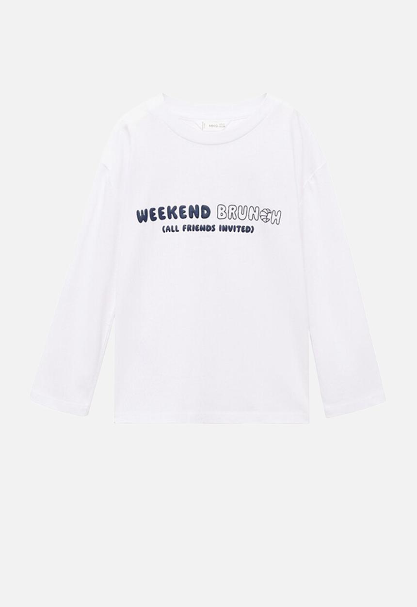 MANGO - T-shirt weekend - white