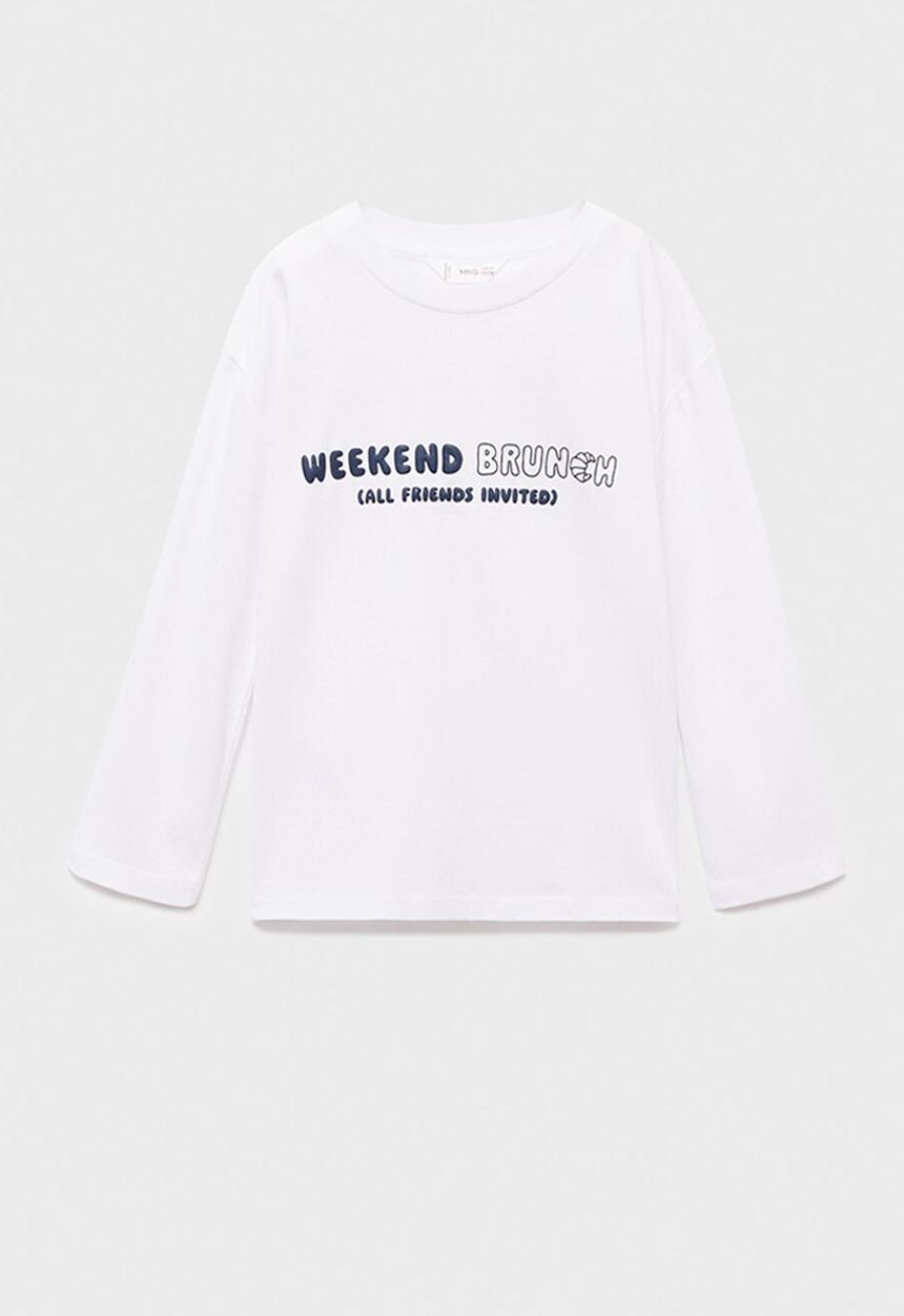 MANGO - T-shirt weekend - white