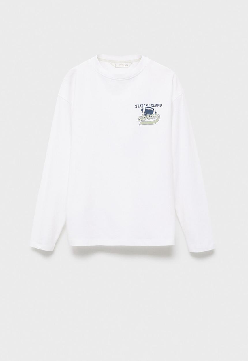MANGO - T-shirt staten - white