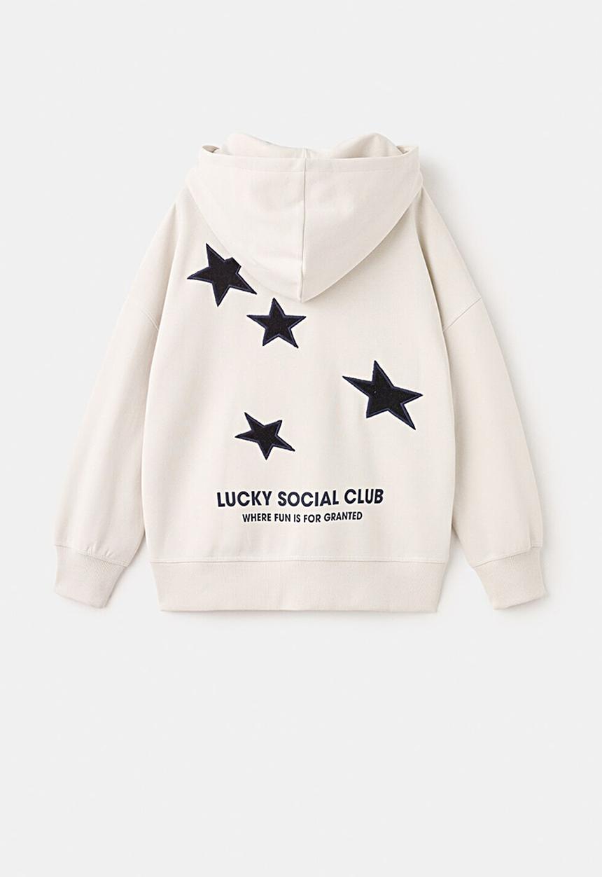 MANGO - Printed cotton sweatshirt - NATURAL