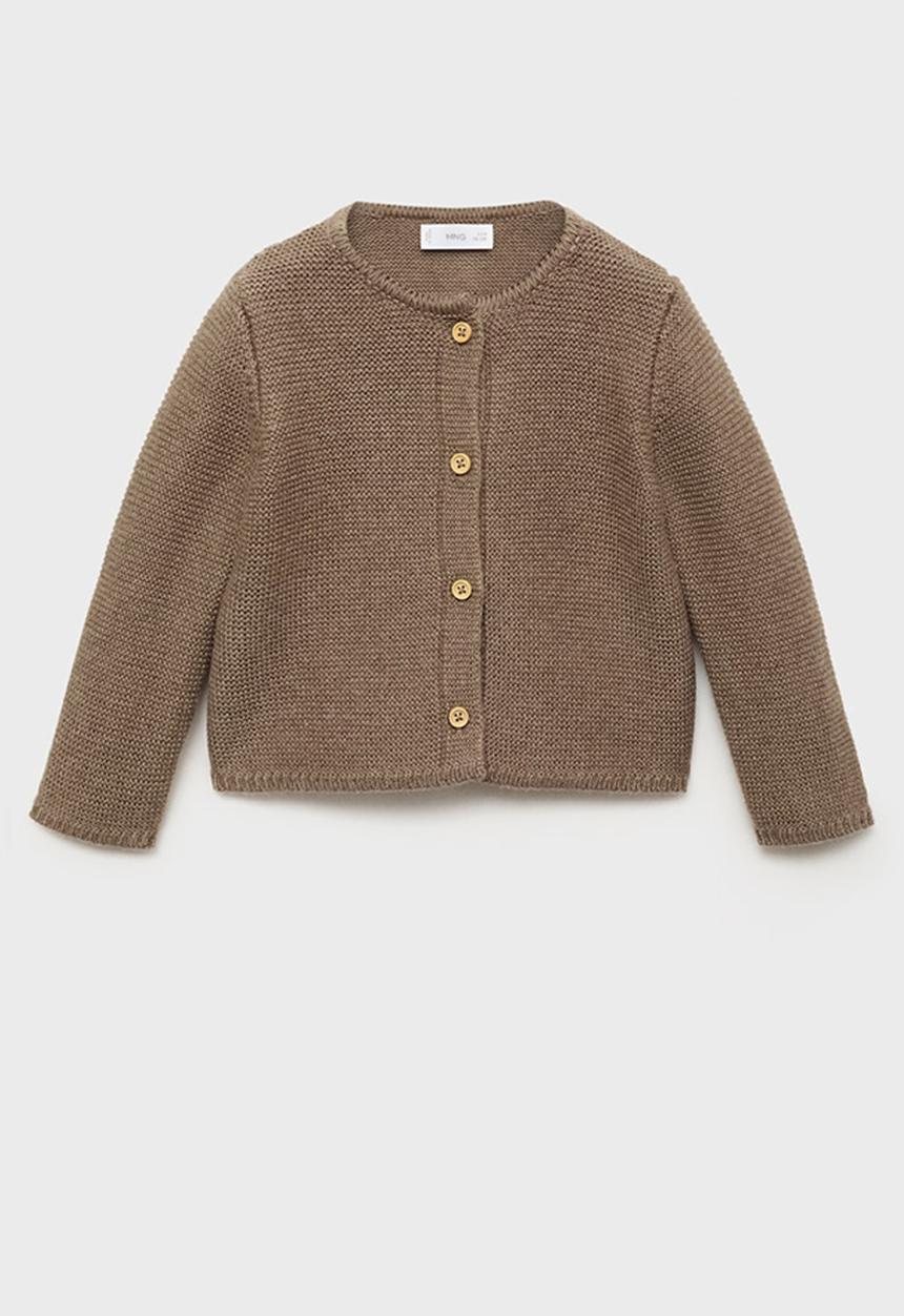MANGO - Cardigan boba1 - medium brown