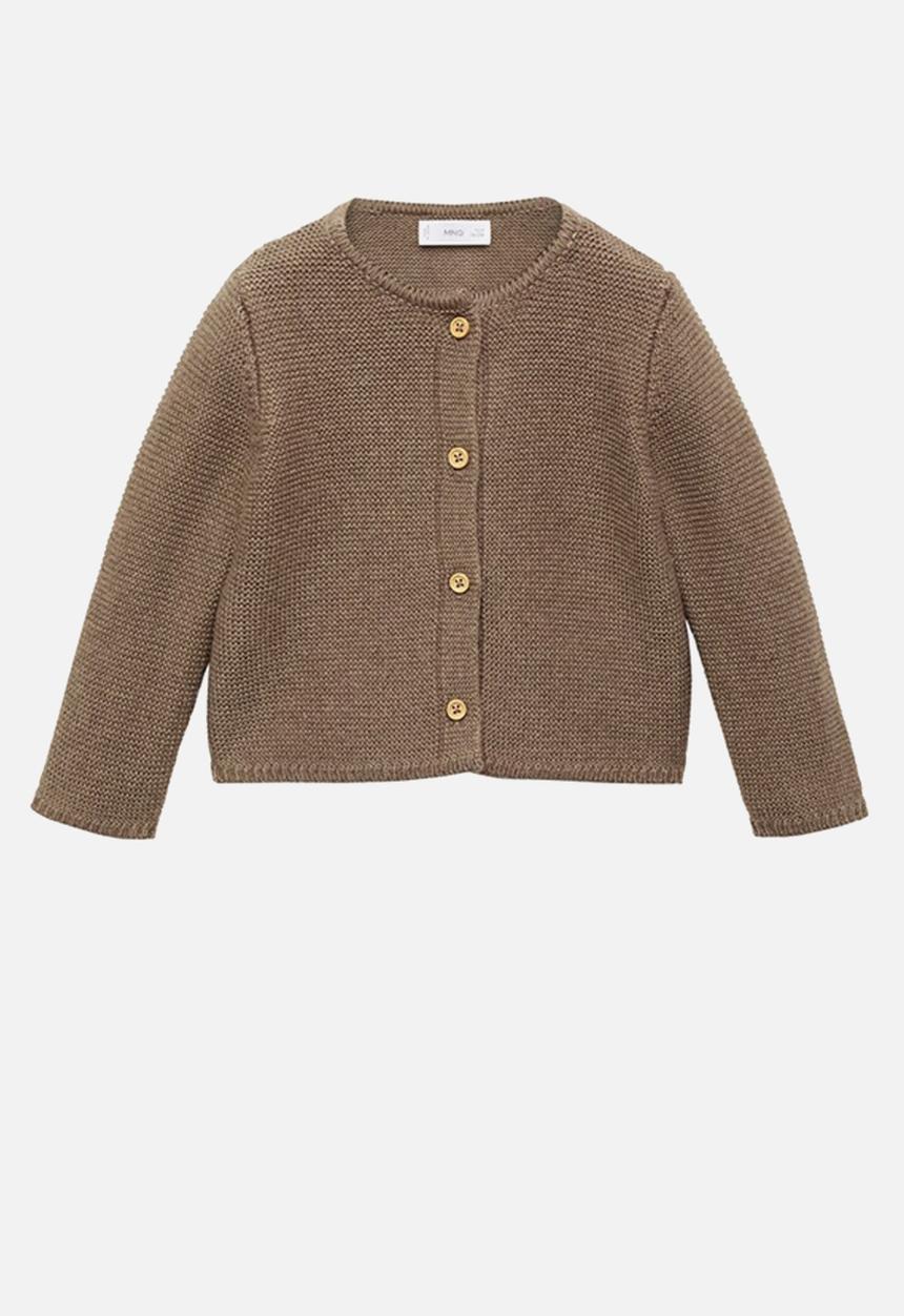MANGO - Cardigan boba1 - medium brown