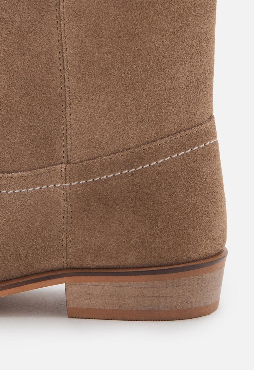 MANGO - Suede leather boots - brown