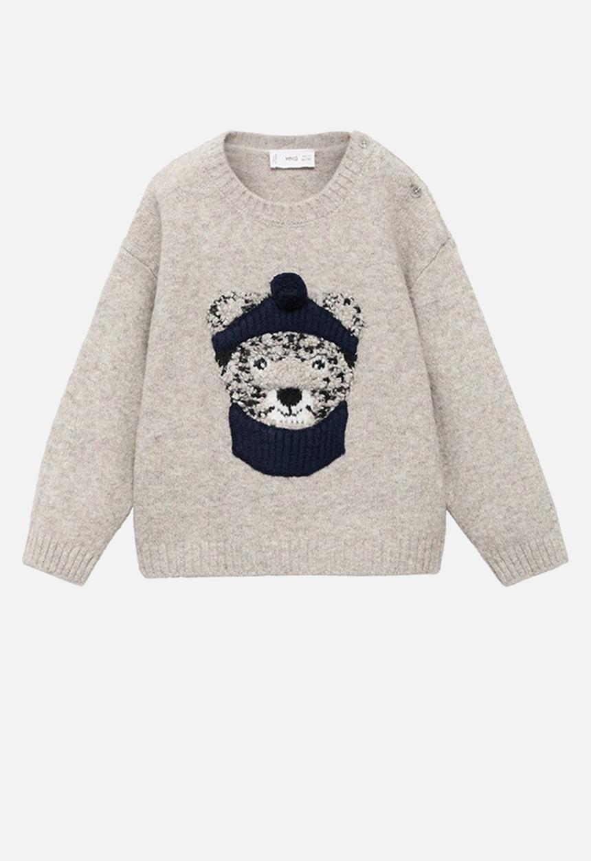 MANGO - Sweater ROAR - Light Pastel Gray