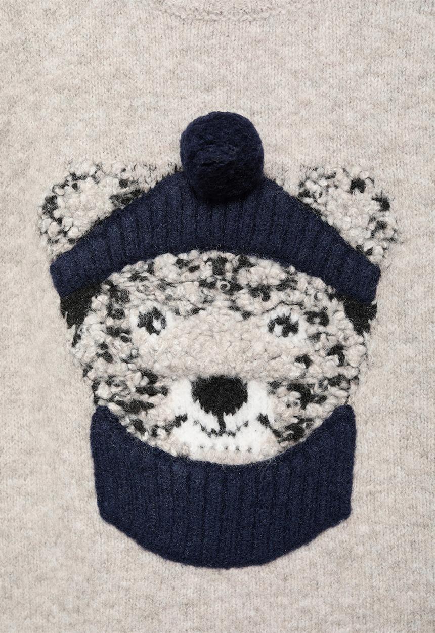 MANGO - Sweater ROAR - Light Pastel Gray