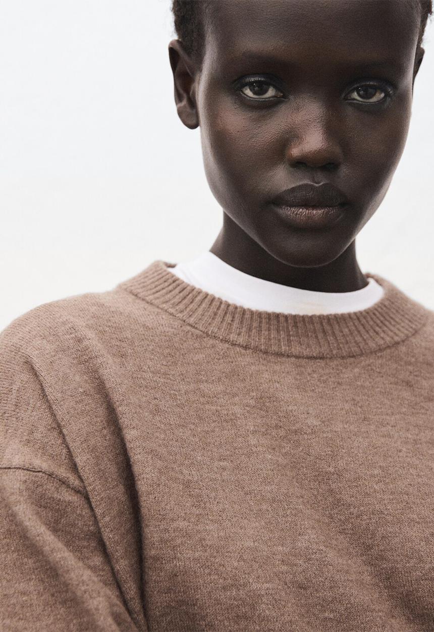 MANGO - Sweater nekko - medium brown
