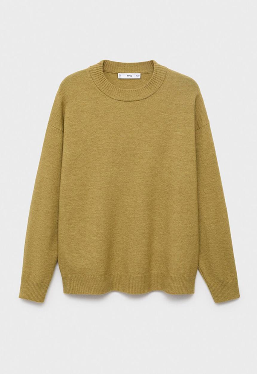 MANGO - Sweater nekko - green