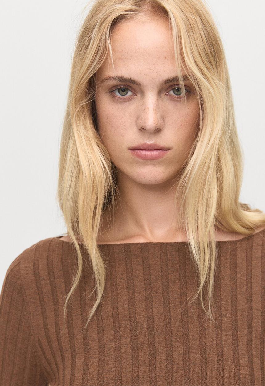 MANGO - Sweater flurry - dark brown