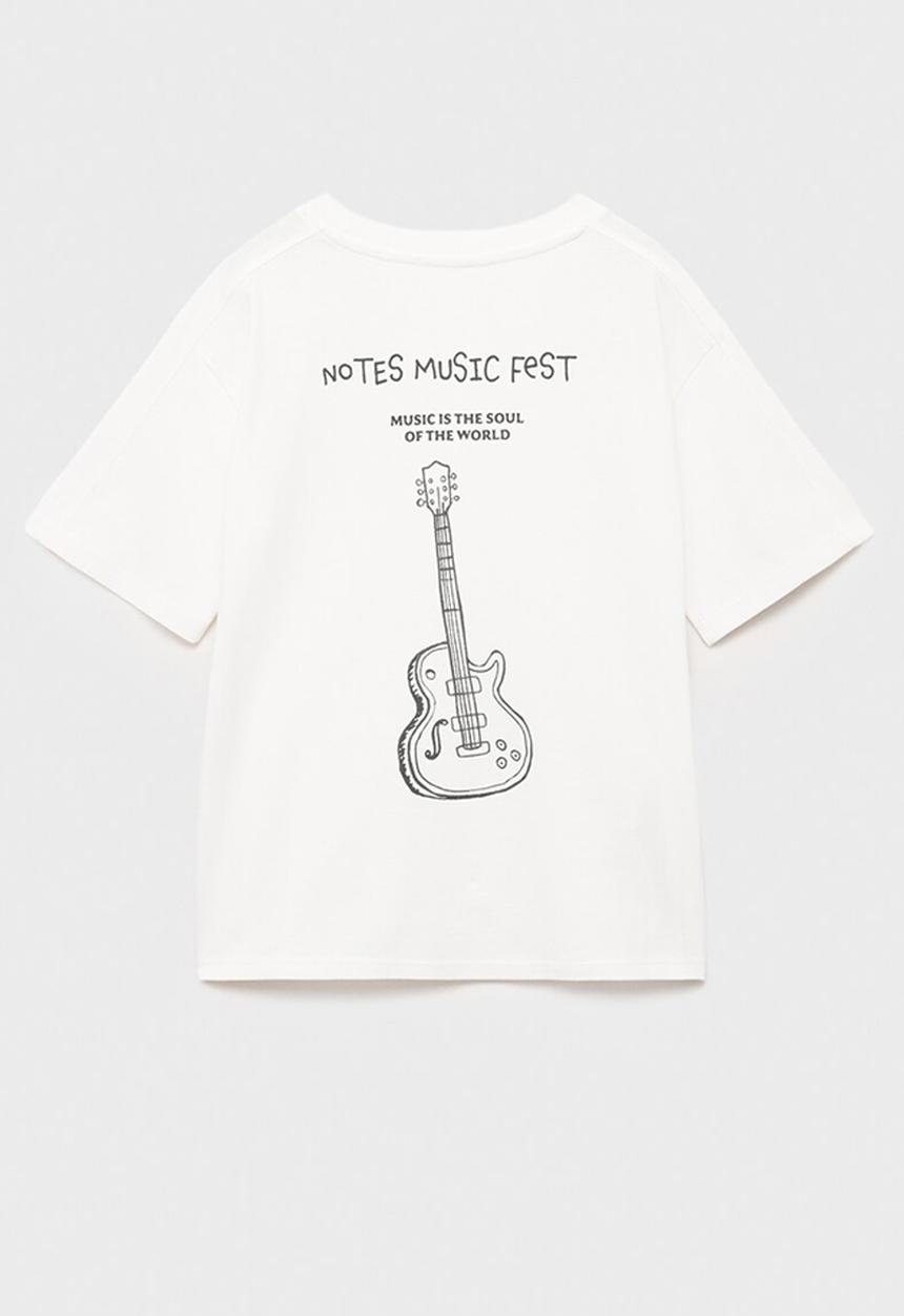 MANGO - T-shirt notes - natural