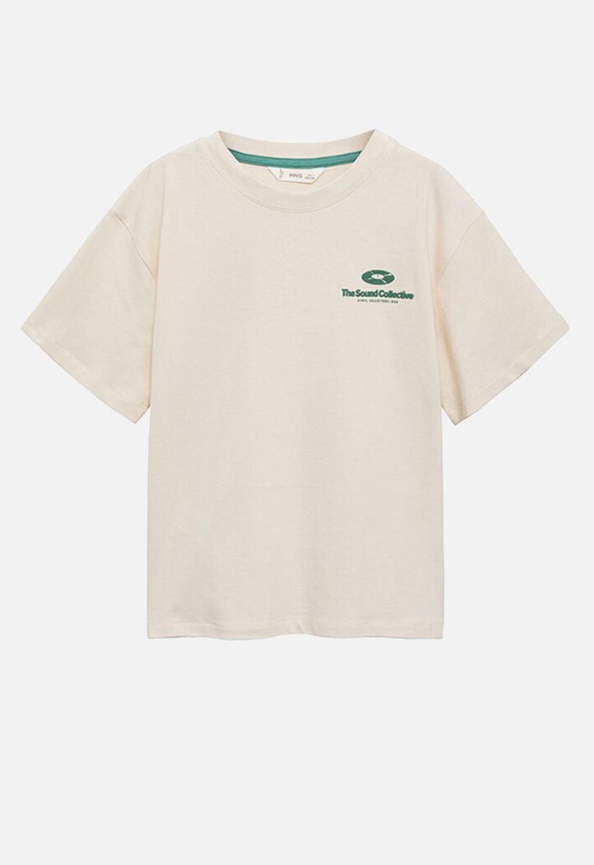 MANGO - T-shirt spin - light pastel brown