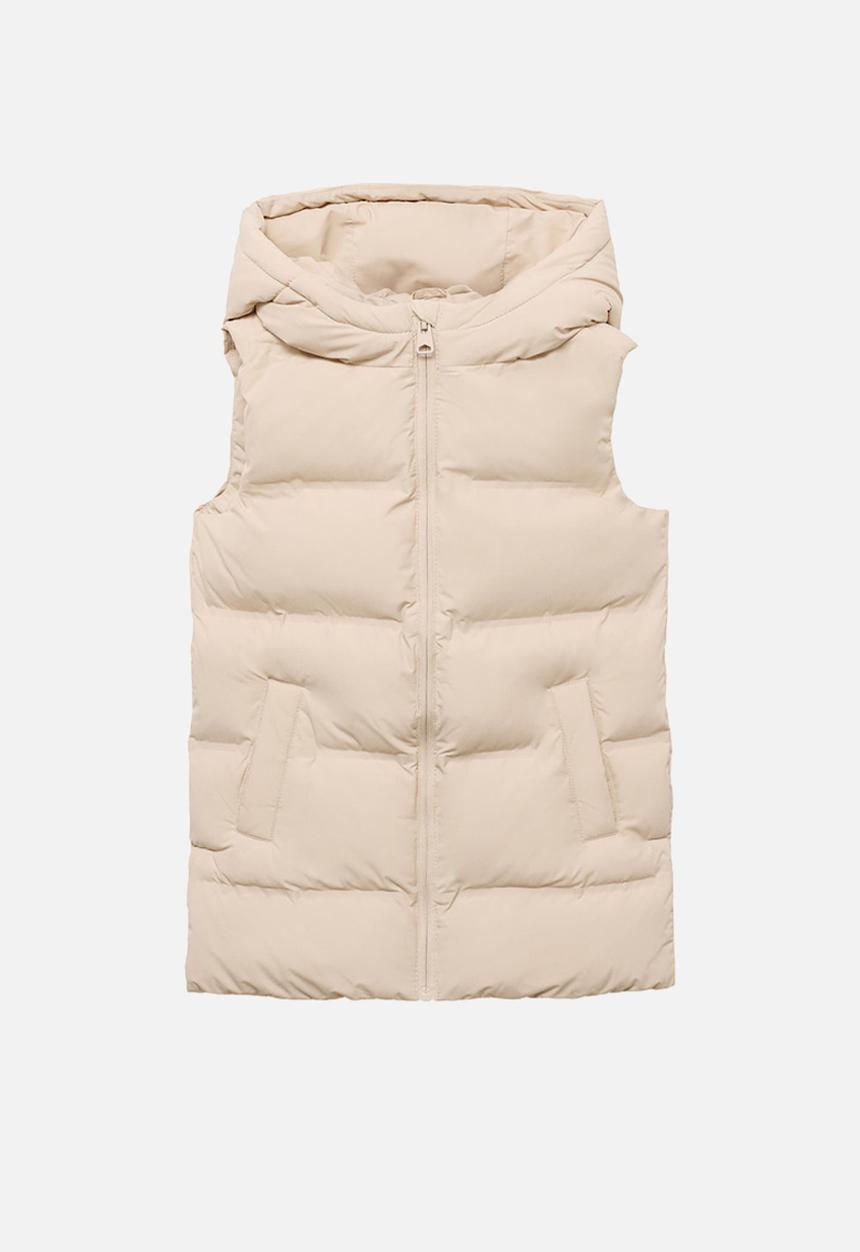 MANGO - Outer vest lina - light beige