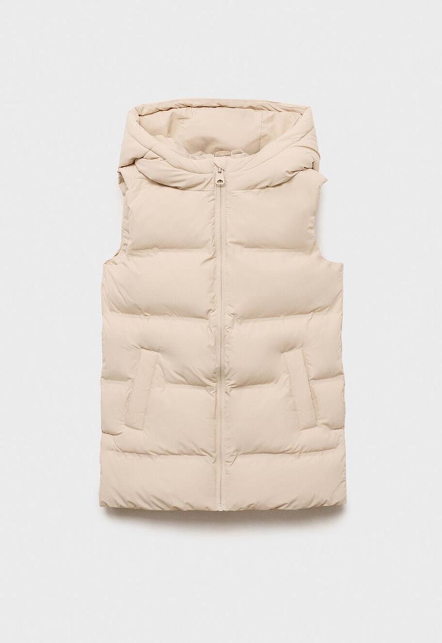 MANGO - Outer vest lina - light beige
